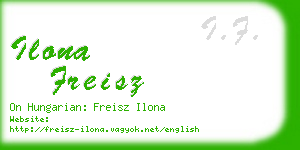 ilona freisz business card